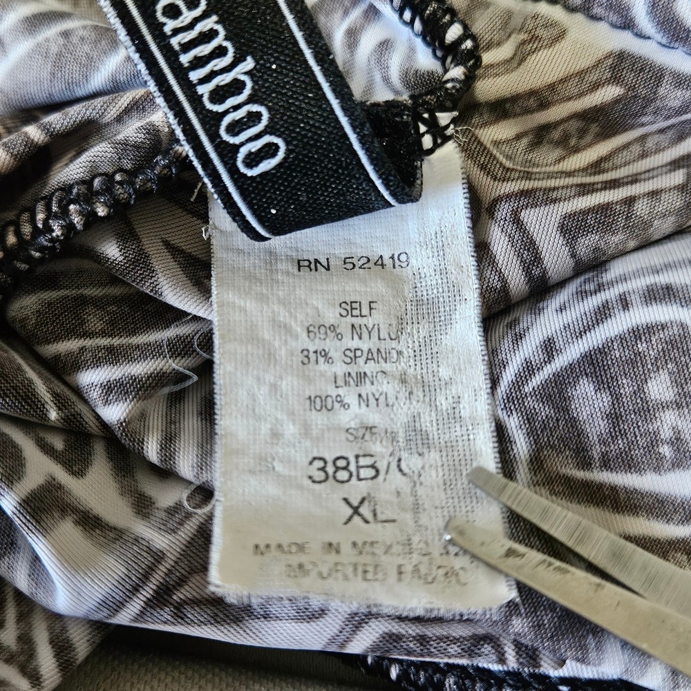 2Bamboo Vintage Y2K Geometric Abstract Print Tank Camisole Earthy Boho Grunge XL - Picture 4 of 11